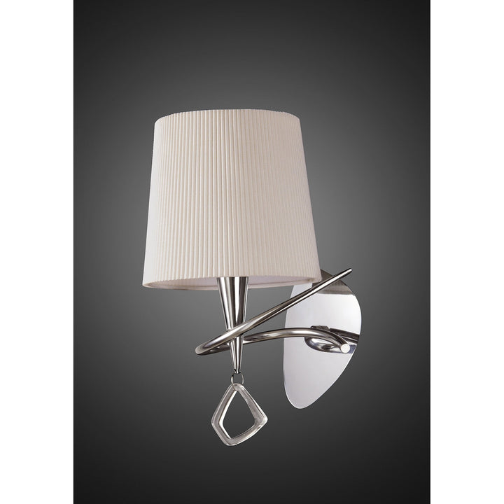 Mantra M1647/S Mara Wall Lamp 1 Light Polished Chrome/cream Switched