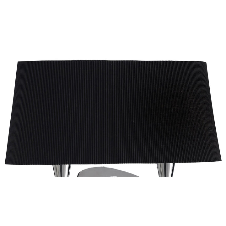 Mantra M1648/S/BS Mara Wall Lamp Switched 2 Light Polished Chrome Black Shade