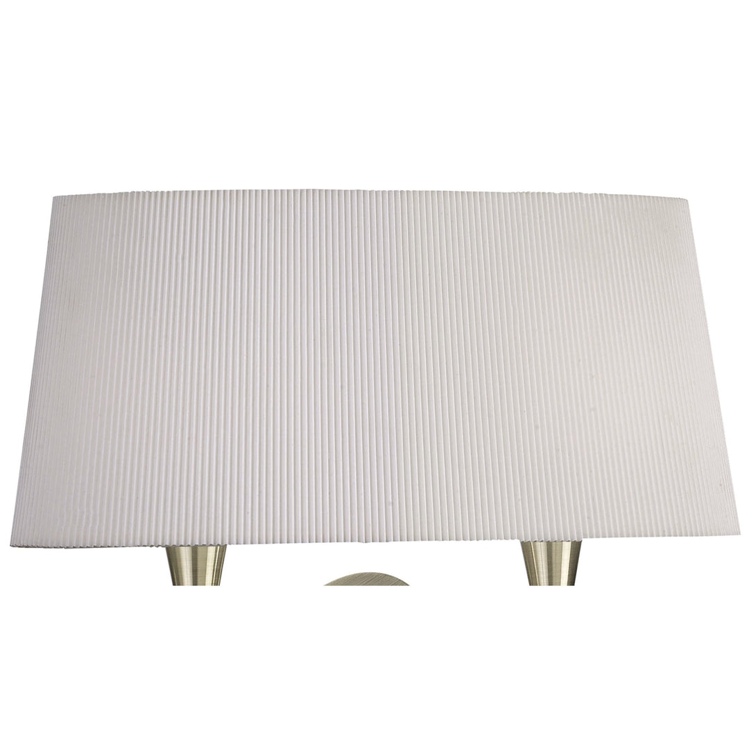 Mantra M1648AB Mara Wall Lamp 2 Light E14 Antique Brass Ivory White Shade