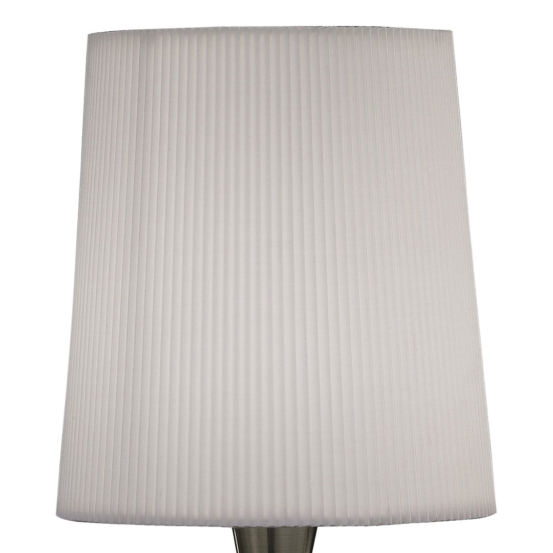 Mantra M1649AB Mara Table Lamp 1 Light E14 Small Antique Brass Ivory White Shade