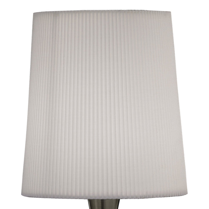 Mantra M1649AB Mara Table Lamp 1 Light E14 Small Antique Brass Ivory White Shade