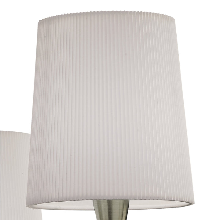 Mantra M1651AB Mara Table Lamp 2 Light E14 Antique Brass Ivory White Shades