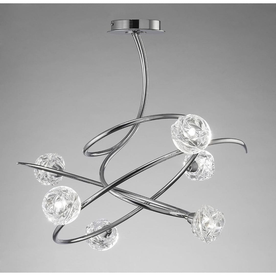 Mantra M3941 Maremagnum Ceiling 6 Light Polished Chrome