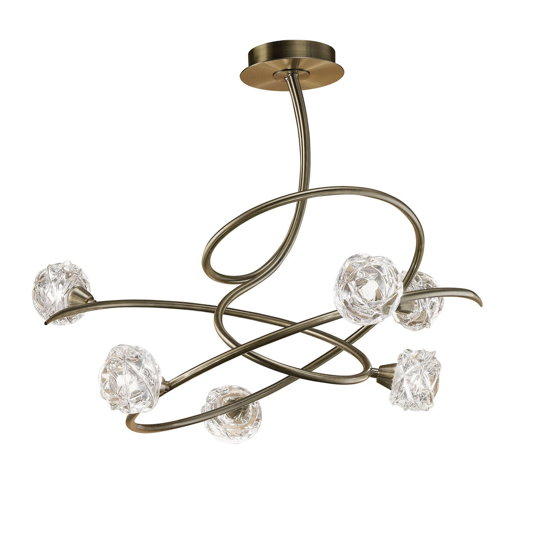 Mantra M4071 Maremagnum Ceiling 6 Light Antique Brass