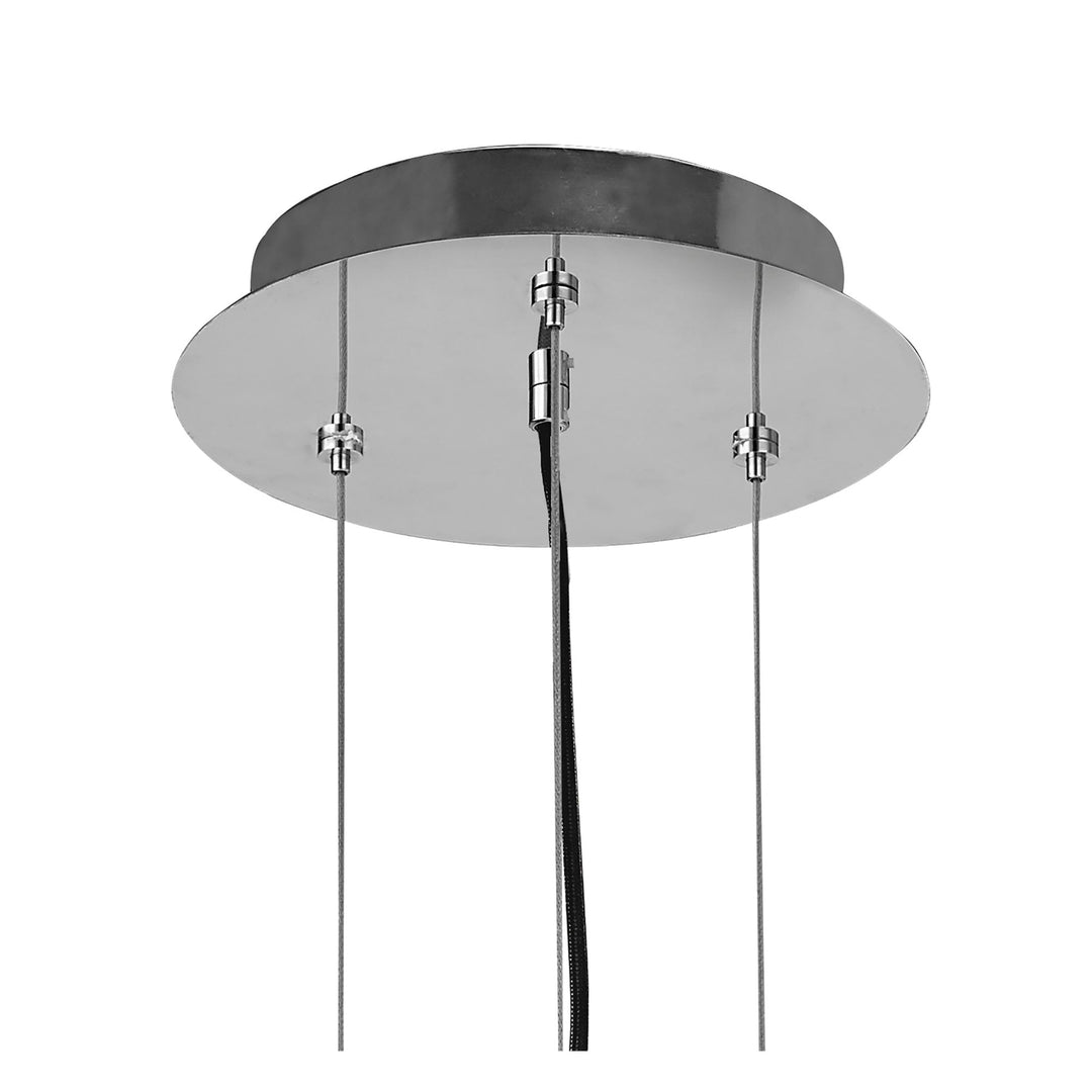 Mantra M4815 Maui Pendant 3 Light Cement Effect Polished Chrome