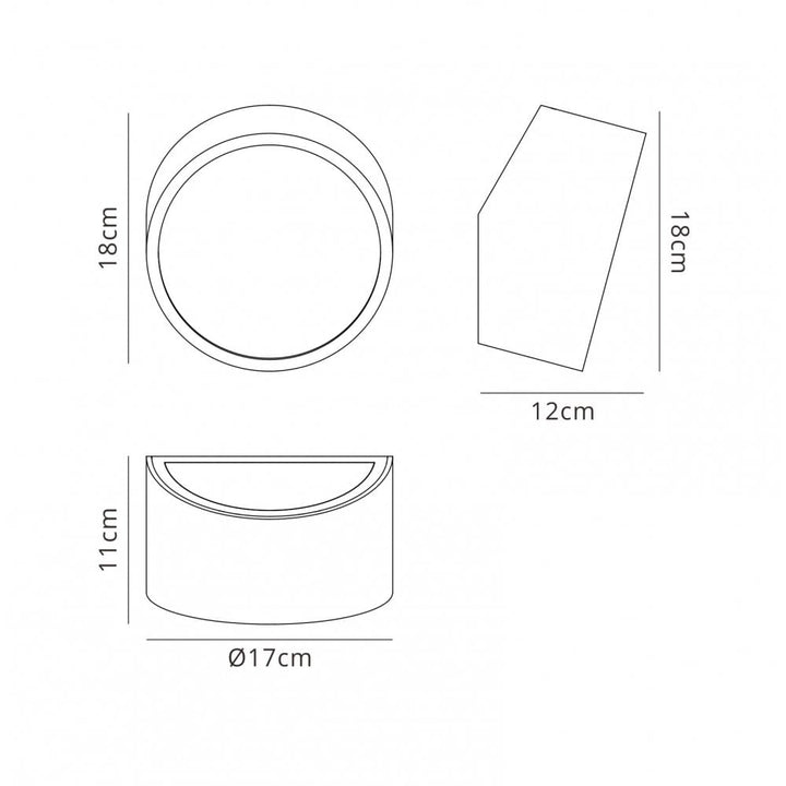 Mantra M5482 Mini Wall Light Round LED (not incl.) Silver