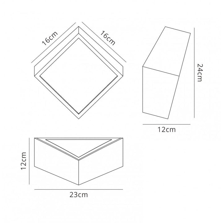 Mantra M5483 Mini Wall Light Square LED (not incl.) Silver