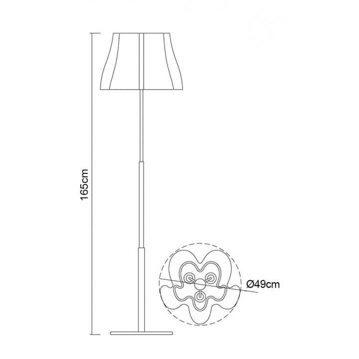 Mantra M3722 Miss Floor Lamp 3 Light Gloss White