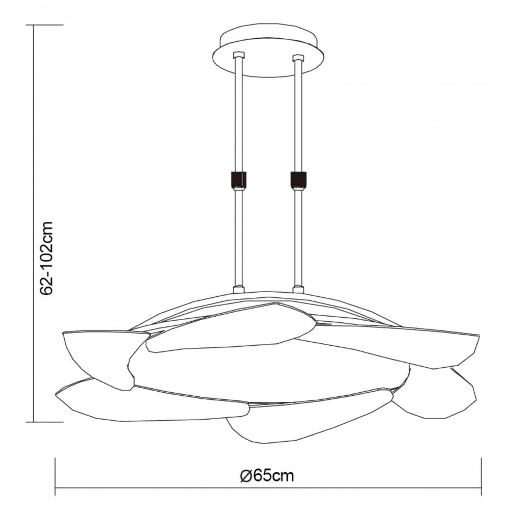 Mantra M3800 Mistral Telescopic LED Round Polished Chrome