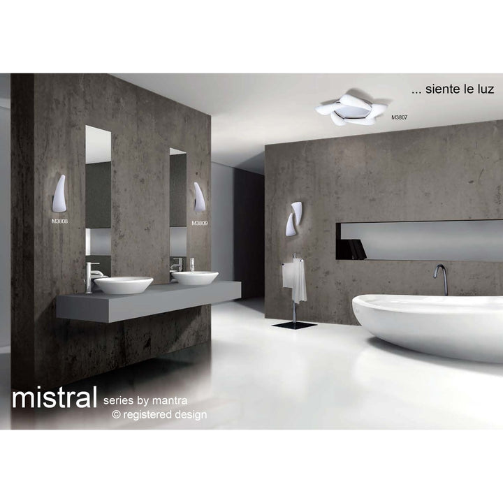 Mantra M3800 Mistral Telescopic LED Round Polished Chrome