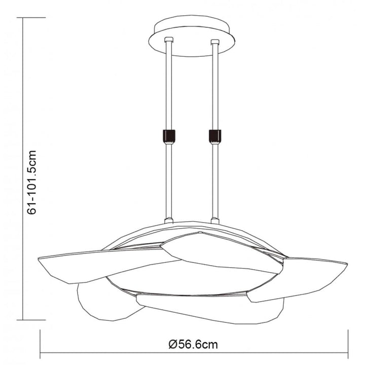 Mantra M3801 Mistral Telescopic LED Round Polished Chrome