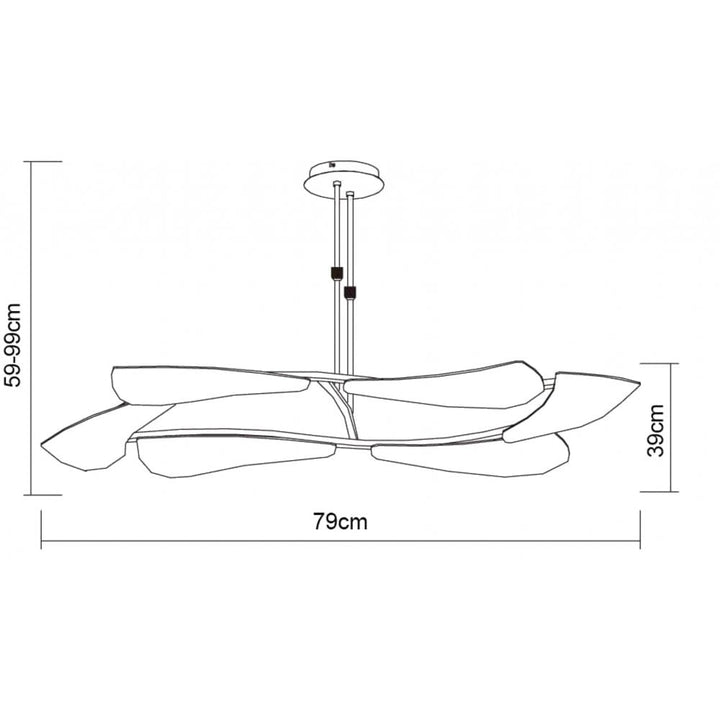 Mantra M3802 Mistral Telescopic LED Rectangular Polished Chrome