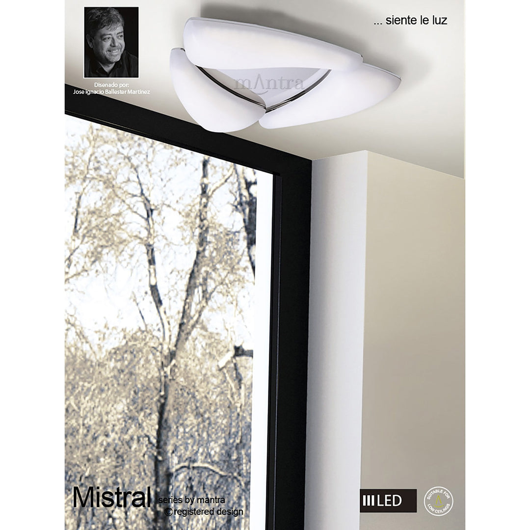 Mantra M3805 Mistral Ceiling LED Polished Chrome