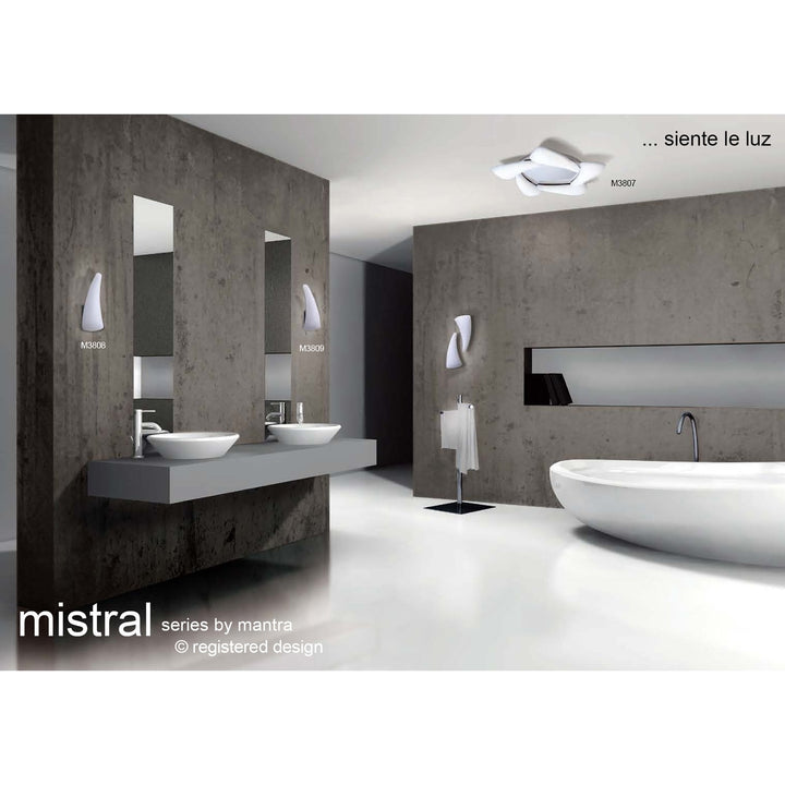 Mantra M3808 Mistral Wall Lamp Right LED Polished Chrome