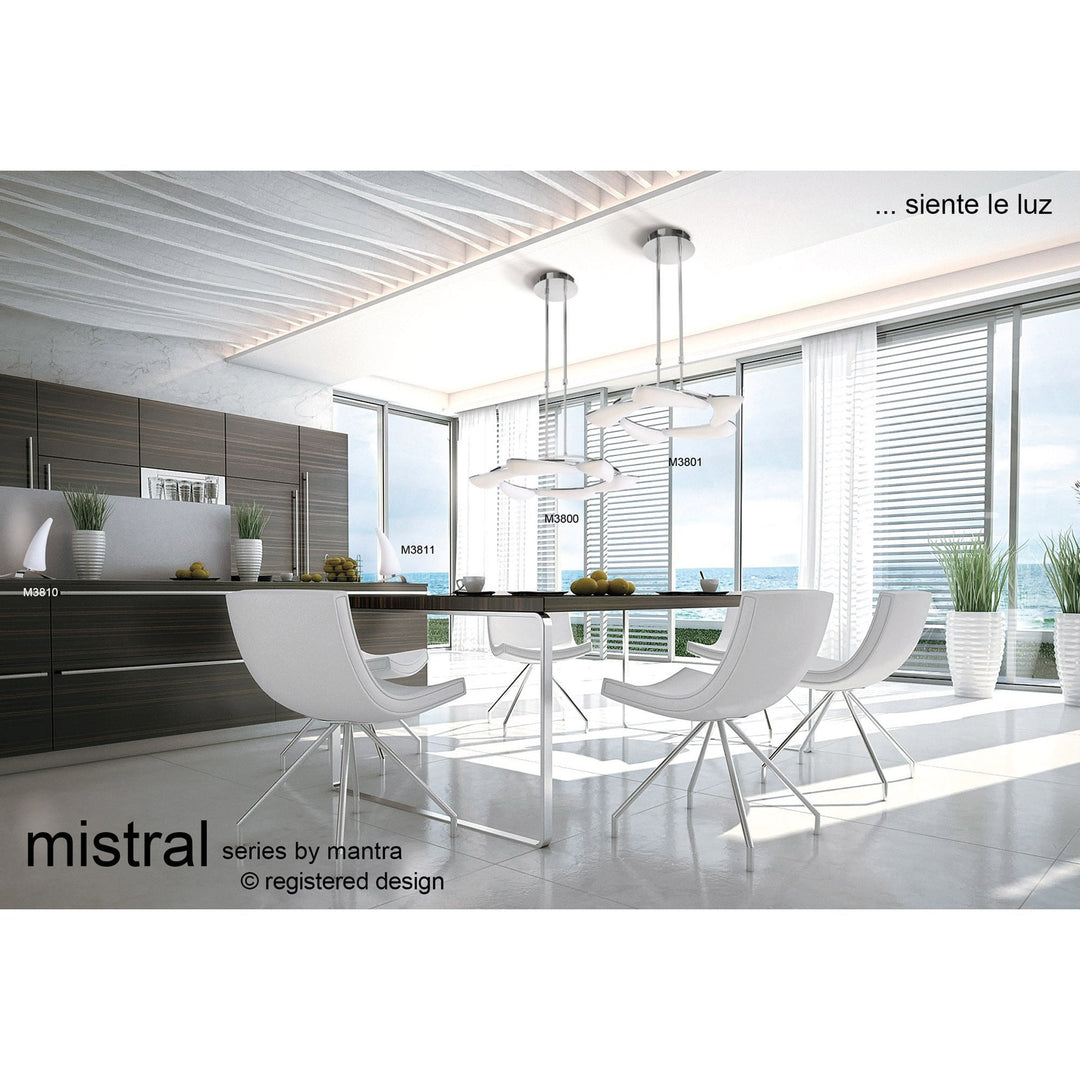 Mantra M3810 Mistral Table Lamp Right LED Polished Chrome