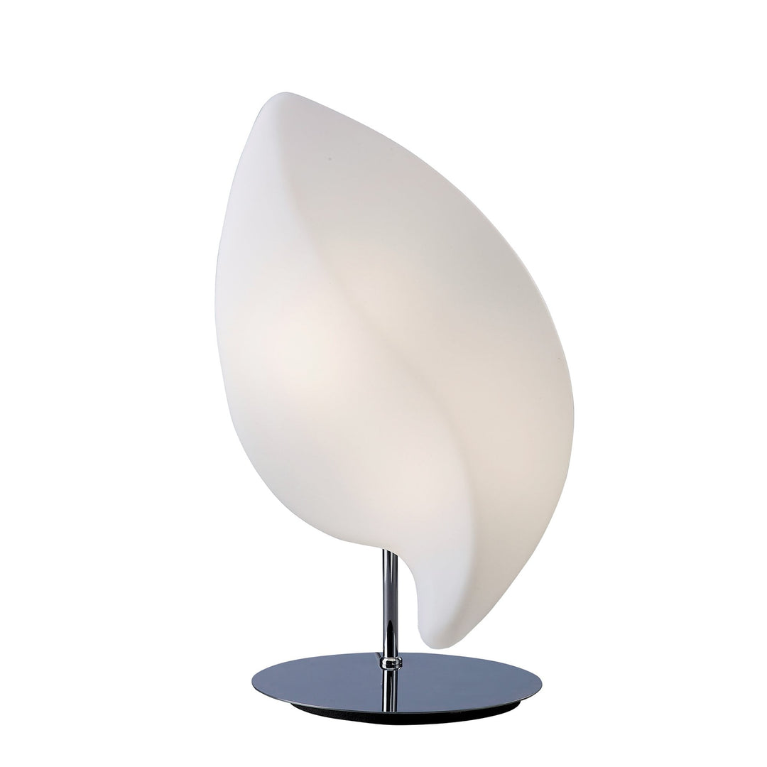 Mantra M3582 Natura Table Lamp 2 Light E27 Small Indoor Polished Chrome/Opal White