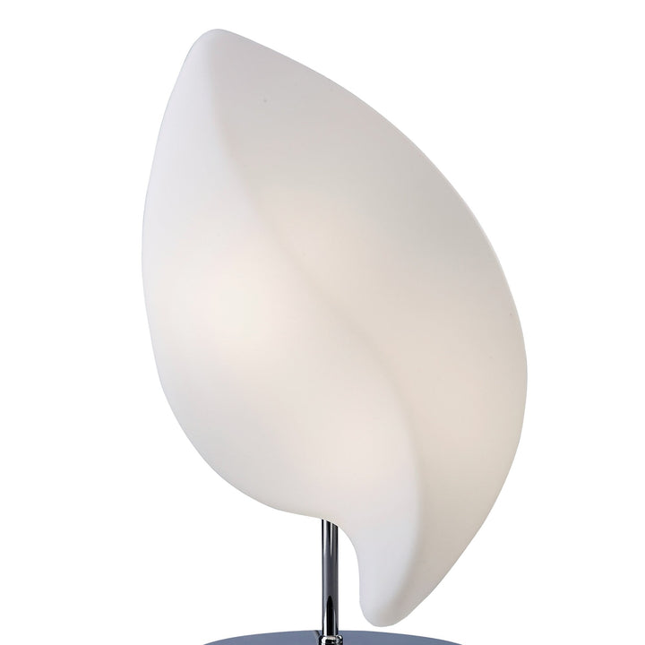 Mantra M3582 Natura Table Lamp 2 Light E27 Small Indoor Polished Chrome/Opal White