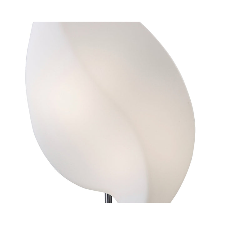 Mantra M3582 Natura Table Lamp 2 Light E27 Small Indoor Polished Chrome/Opal White