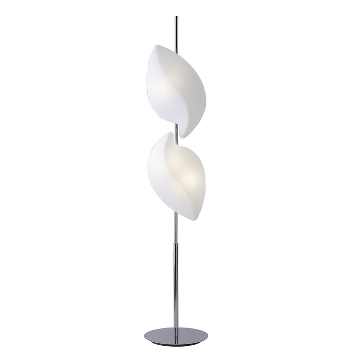 Mantra M3588 Natura Floor Lamp 4 Light E27 Indoor Polished Chrome/Opal White