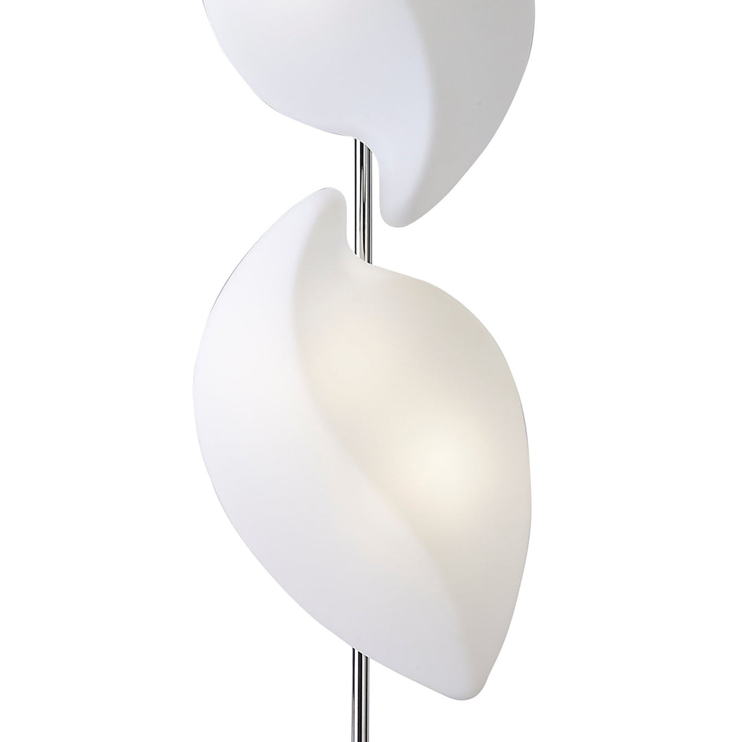 Mantra M3588 Natura Floor Lamp 4 Light E27 Indoor Polished Chrome/Opal White