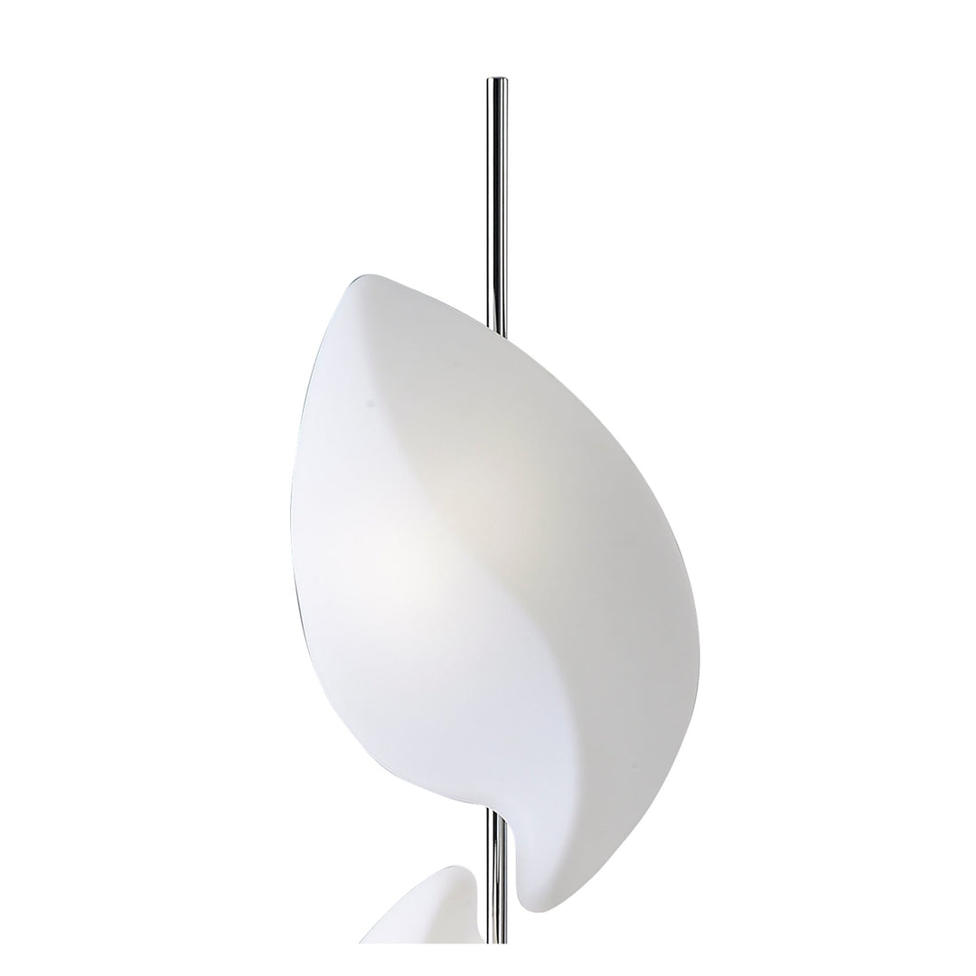 Mantra M3588 Natura Floor Lamp 4 Light E27 Indoor Polished Chrome/Opal White