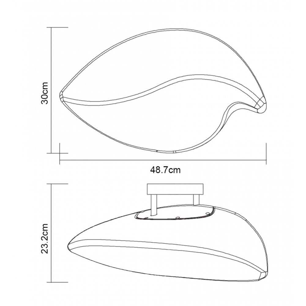 Mantra M3584 Natura Ceiling/Wall 2 Light E27 Small Indoor Polished Chrome/Opal White