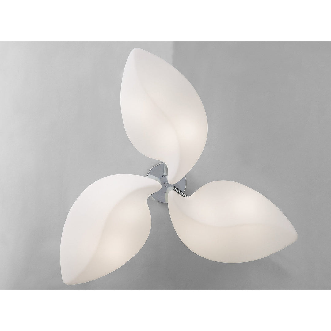 Mantra M3586 Natura Semi Flush 6 Light E27 Indoor Polished Chrome/Opal White