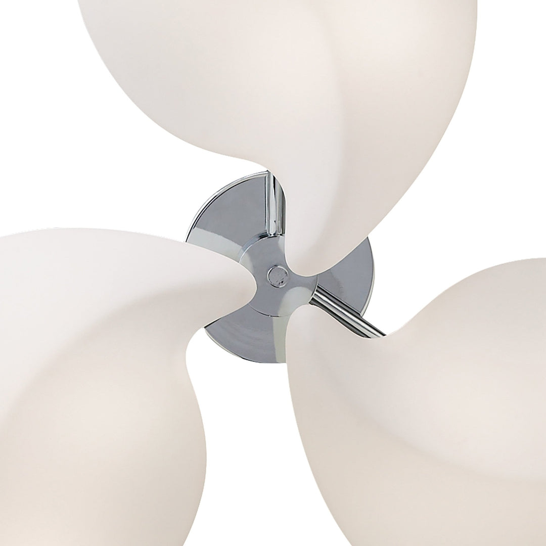 Mantra M3586 Natura Semi Flush 6 Light E27 Indoor Polished Chrome/Opal White