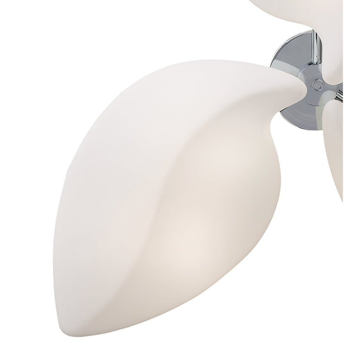 Mantra M3586 Natura Semi Flush 6 Light E27 Indoor Polished Chrome/Opal White