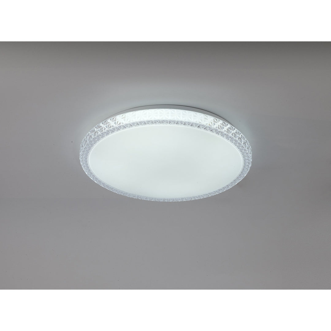 Mantra M6450 Naxos Ceiling 24W LED Remote Control -6000K White / Clear Acrylic