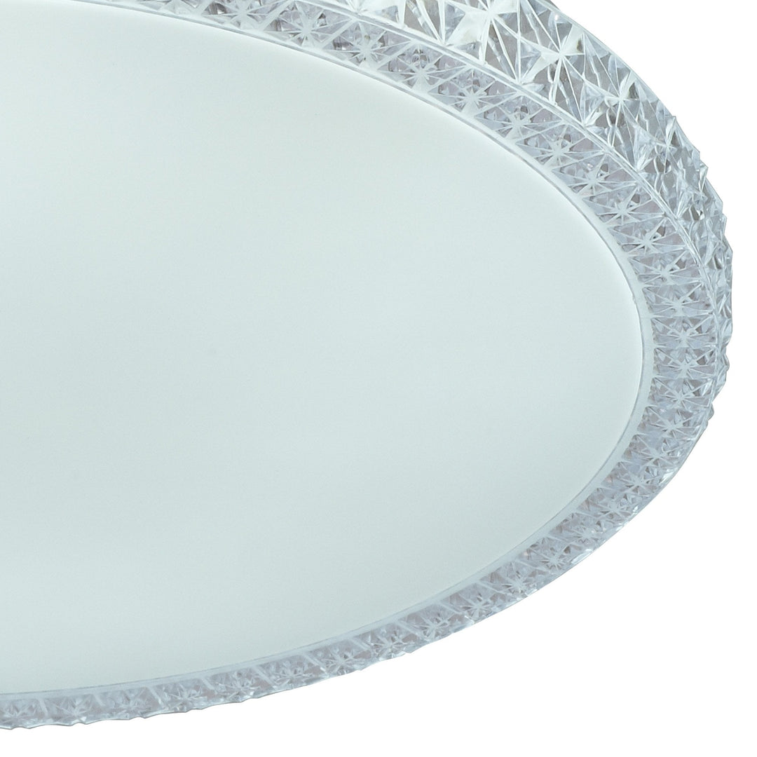 Mantra M6450 Naxos Ceiling 24W LED Remote Control -6000K White / Clear Acrylic