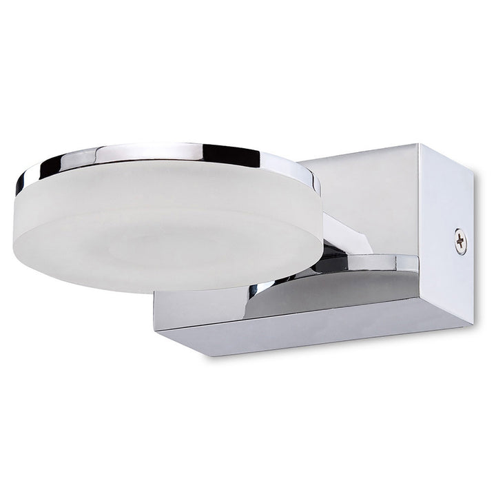 Mantra M8190/1 Nimbus Wall Lamp 1 Light 5W LED Polished Chrome/Frosted Acrylic