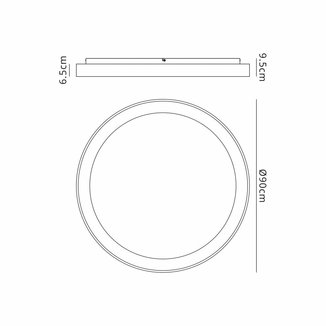 Mantra M8030 Niseko Ring Ceiling 90cm 78W LED Wood