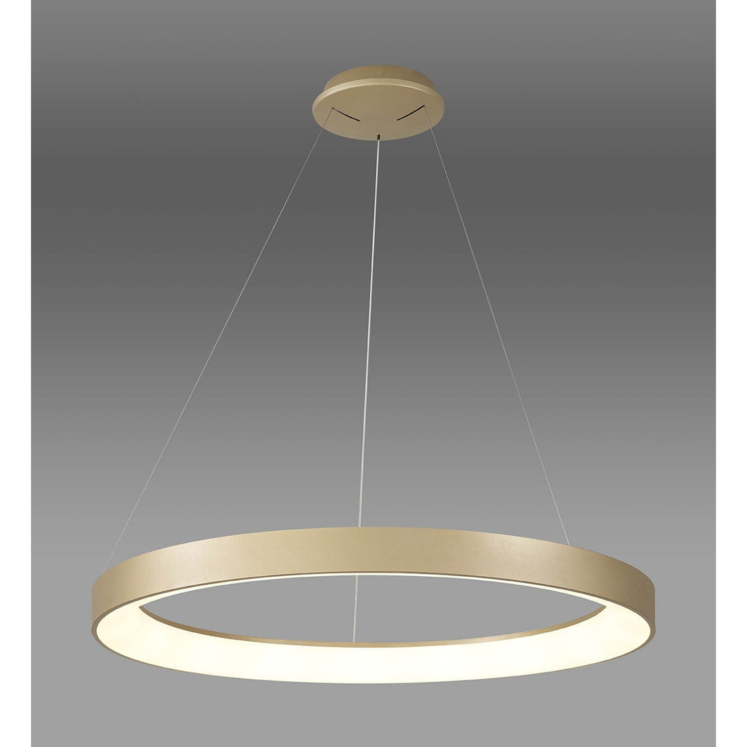 Mantra M7756 Niseko Ring Pendant 90cm 66W LED Remote Control Gold