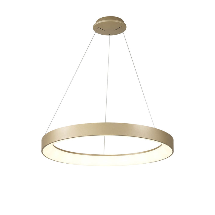 Mantra M7757 Niseko Ring Pendant 65cm 50W LED Remote Control Gold