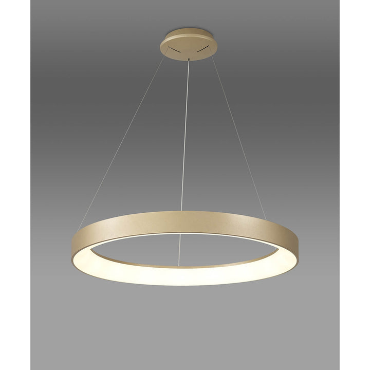 Mantra M7757 Niseko Ring Pendant 65cm 50W LED Remote Control Gold