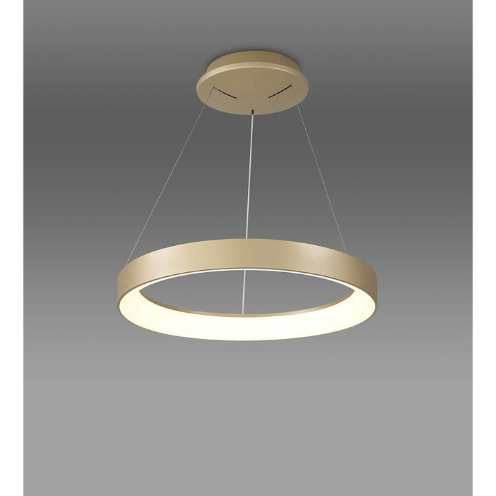 Mantra M7758 Niseko Ring Pendant 45cm 30W LED Remote Control Gold