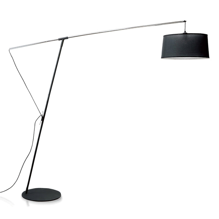 Mantra M4968 Nordica Floor Lamp E27 Black Shade Black/Polished Chrome