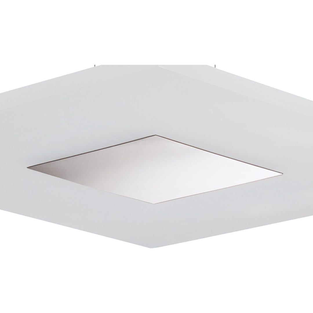 Mantra M8120/1 Notte Pendant 28W LED Square Polished Chrome/Frosted Acrylic