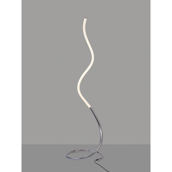Mantra M6605 Nur II Floor Lamp 20W LED Dimmable Polished Chrome/Frosted Acrylic