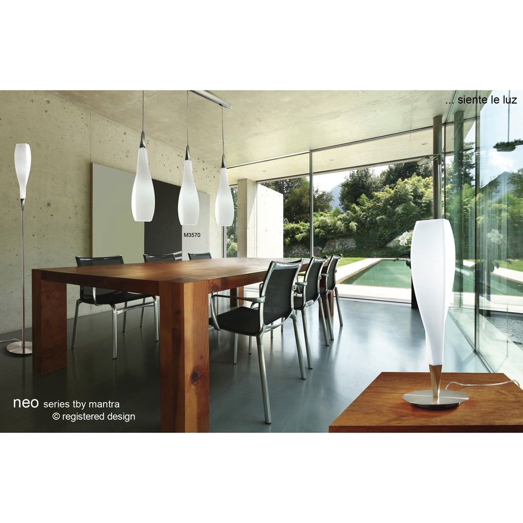 Mantra M3572 Neo Table Lamp 1 Light Satin Nickel