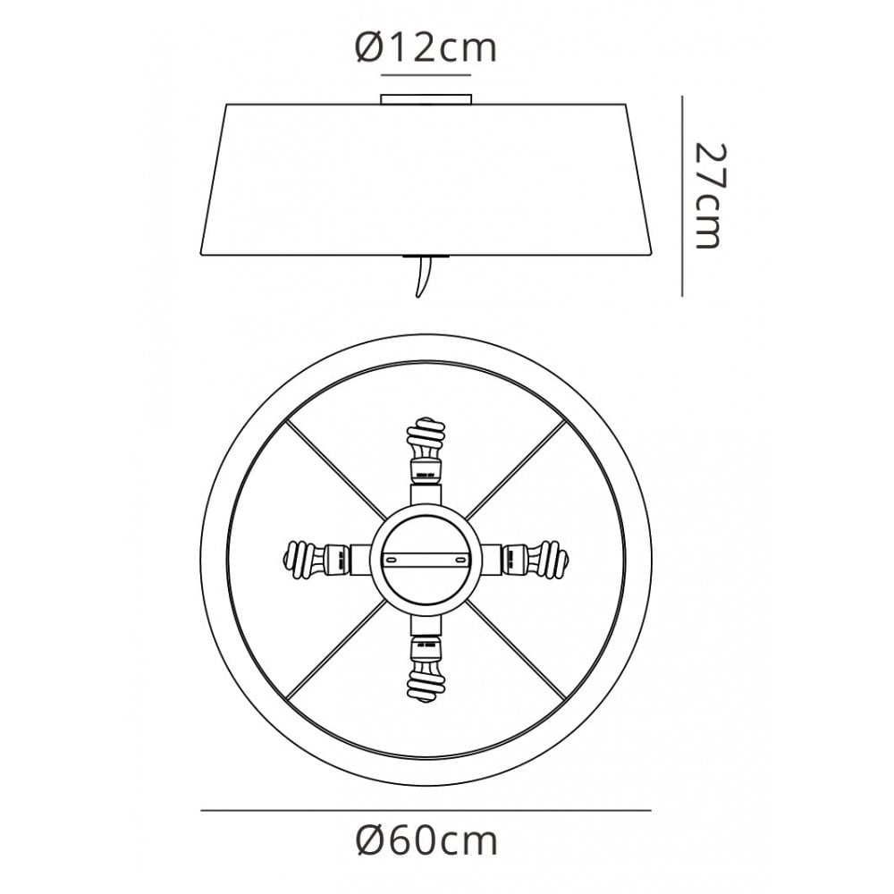 Mantra M1909/BS Ninette Ceiling 4 Light Polished Chrome