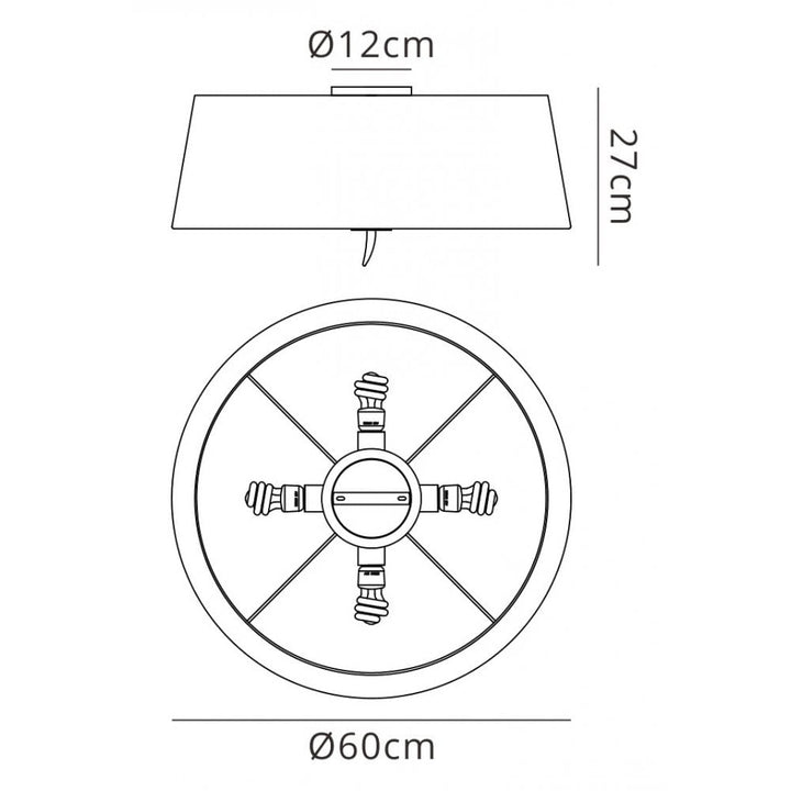 Mantra M1909 Ninette Ceiling 4 Light Polished Chrome/white