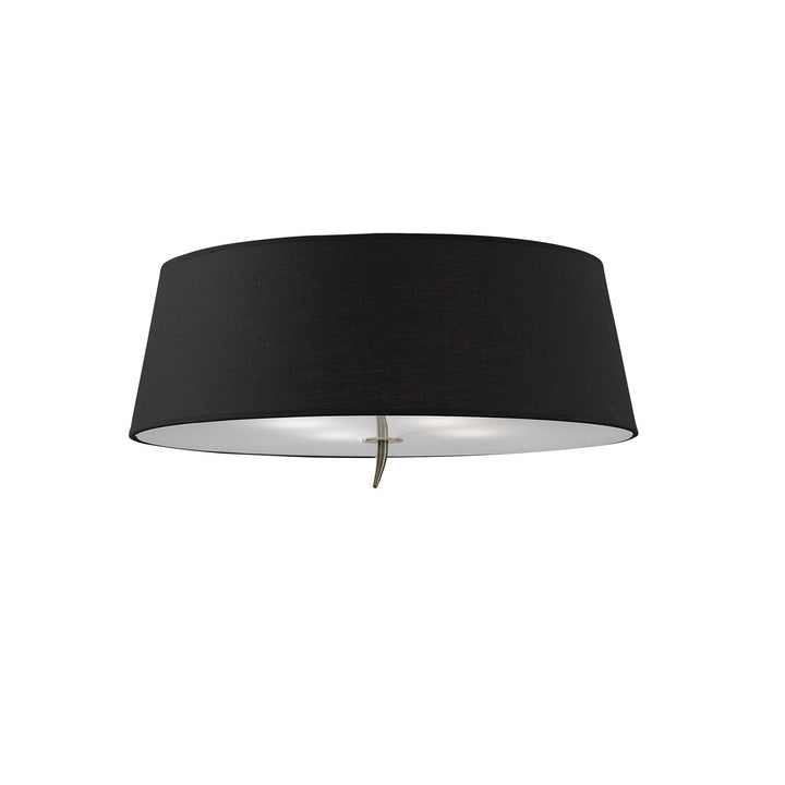 Mantra M1929/BS Ninette Ceiling 4 Light E27 Antique Brass Black Shade