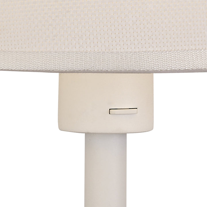 Mantra M5464 Nordica II Table Lamp USB Socket White Beech White Shade