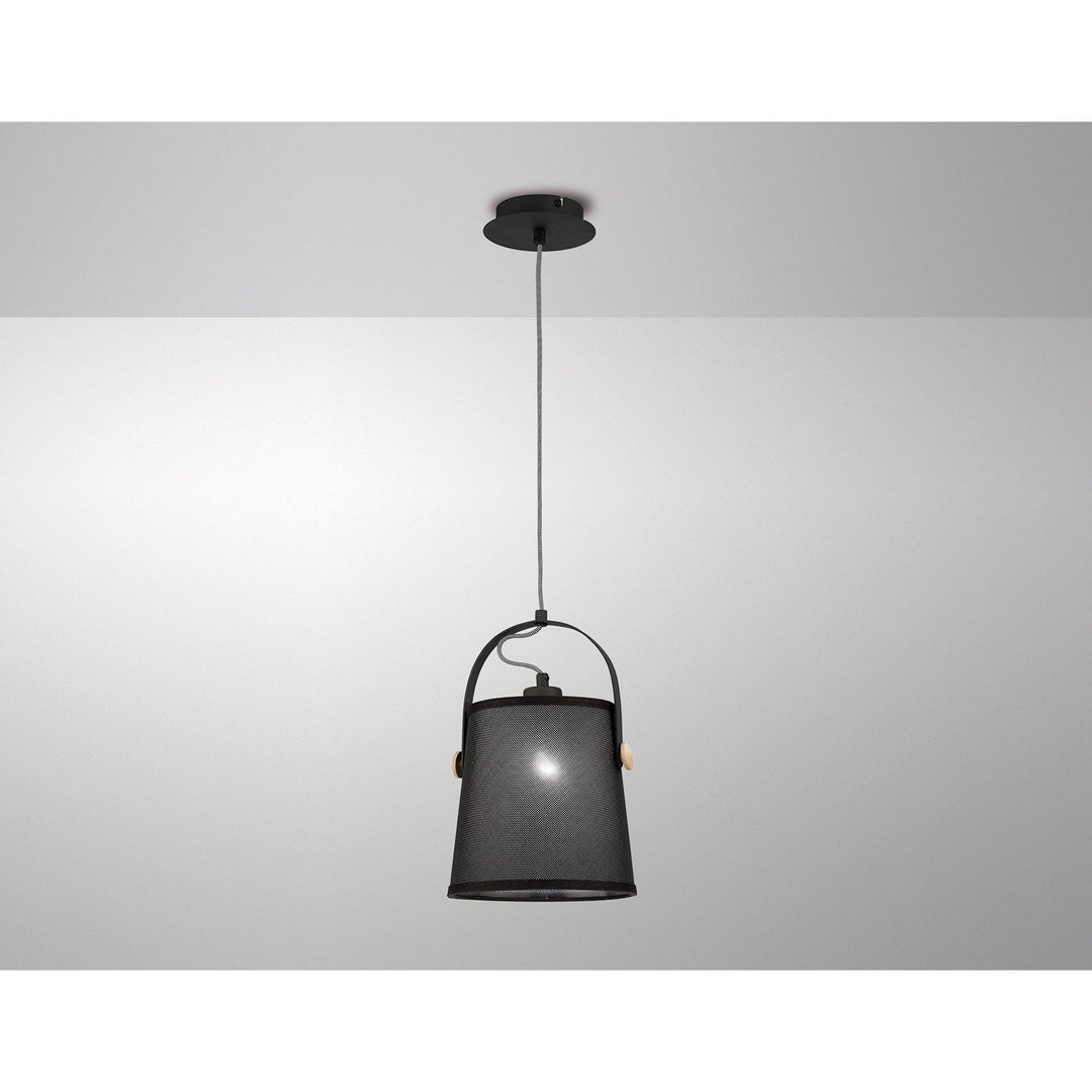 Mantra M4927 Nordica Pendant With Black Shade