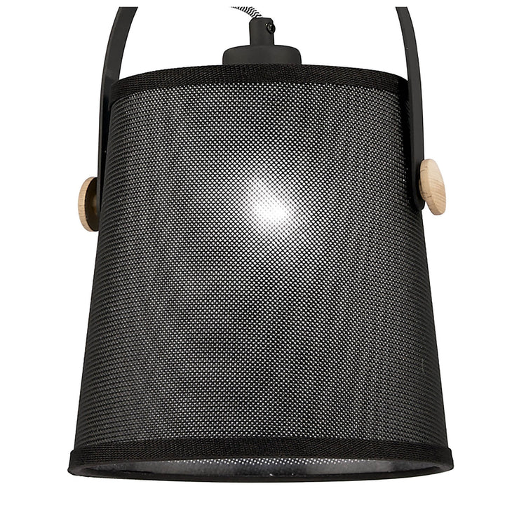 Mantra M4927 Nordica Pendant With Black Shade