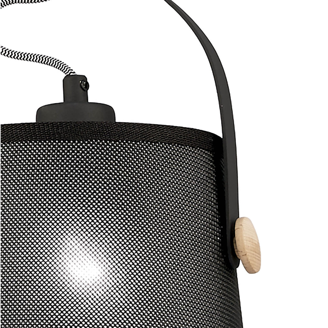 Mantra M4927 Nordica Pendant With Black Shade