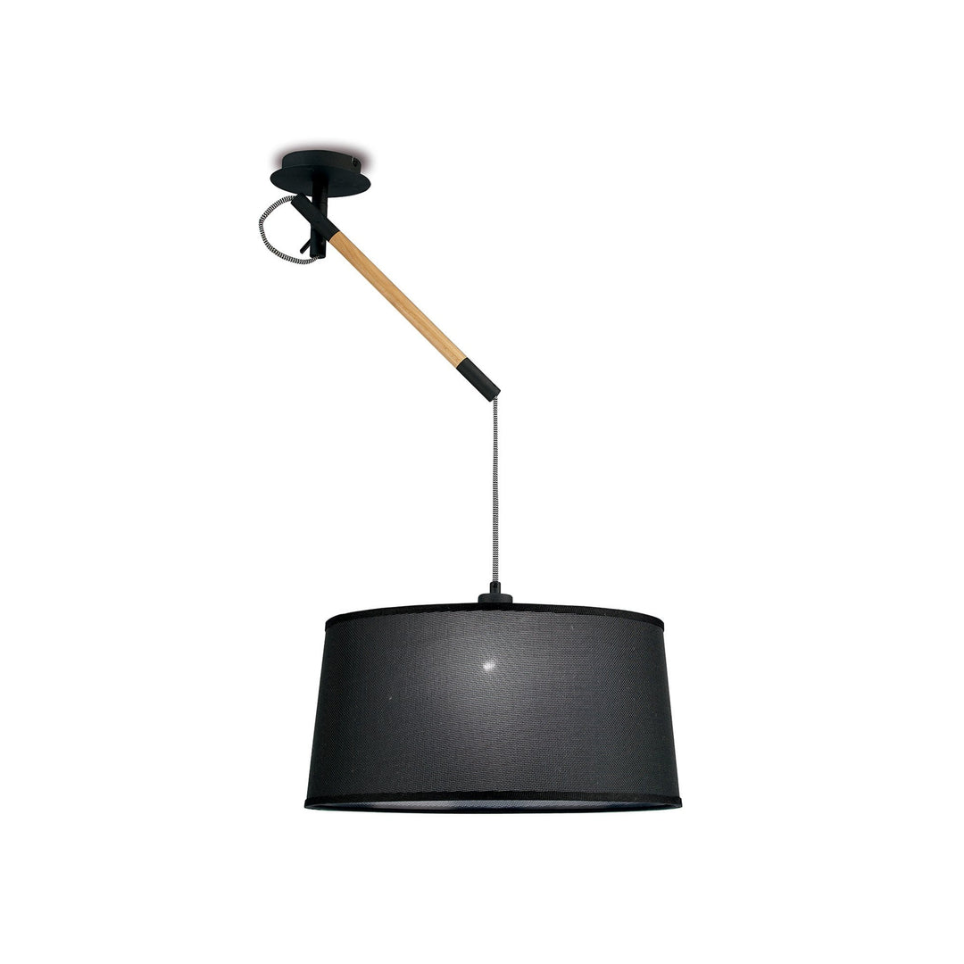 Mantra M4929 Nordica Multi Position Pendant With Black Shade