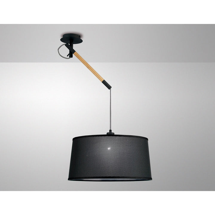 Mantra M4929 Nordica Multi Position Pendant With Black Shade